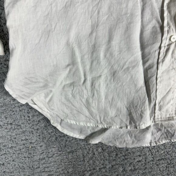 H&M women's Long Sleeve Linen Button Up Shirt S Cream Boho Bohemian Laganlook - Picture 4 of 16